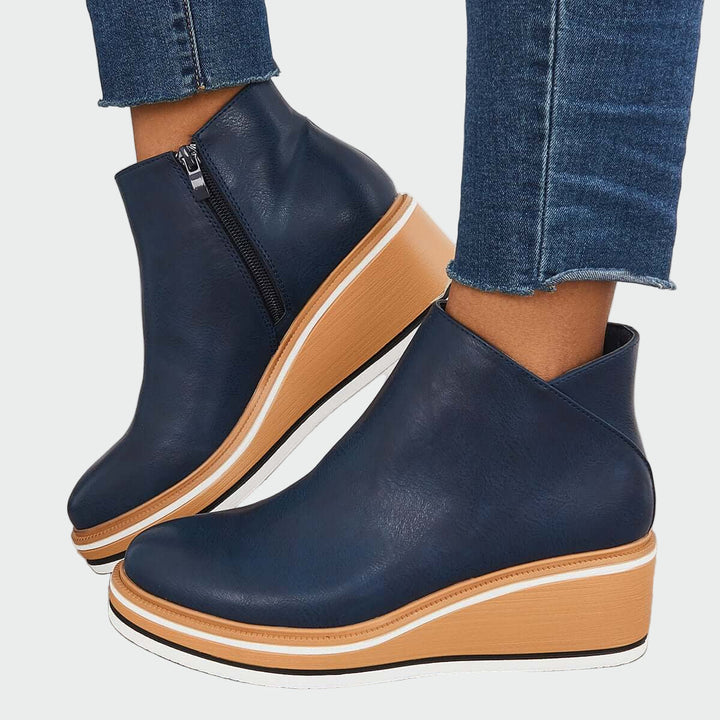 Botines de cuero ortopédicos