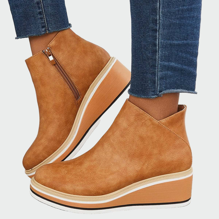 Botines de cuero ortopédicos