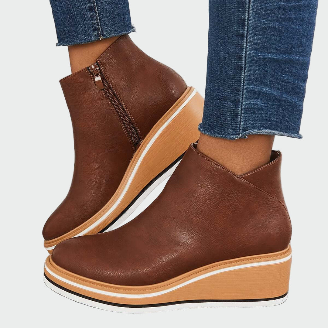 Botines de cuero ortopédicos