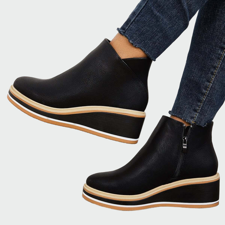 Botines de cuero ortopédicos