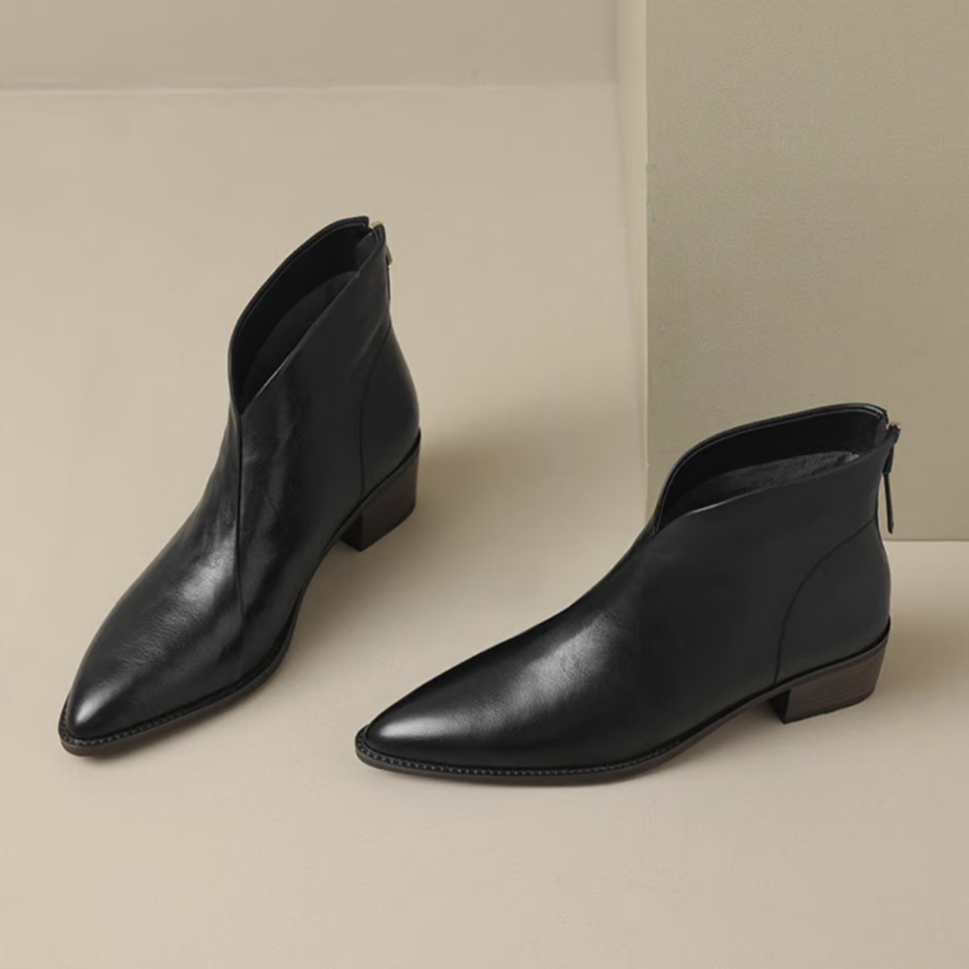 Camila - Botines de Lujo con Tacón Bajo