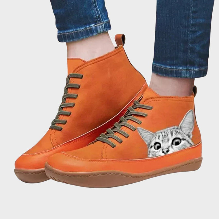 Kitty - Botas de cuero para amantes de gatos
