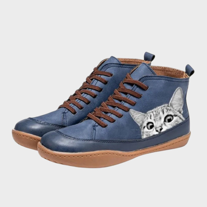 Kitty - Botas de cuero para amantes de gatos