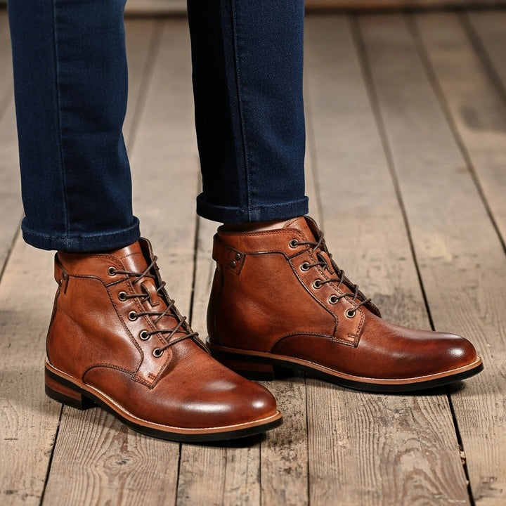 Caio - Botas Retro de Punta Redonda