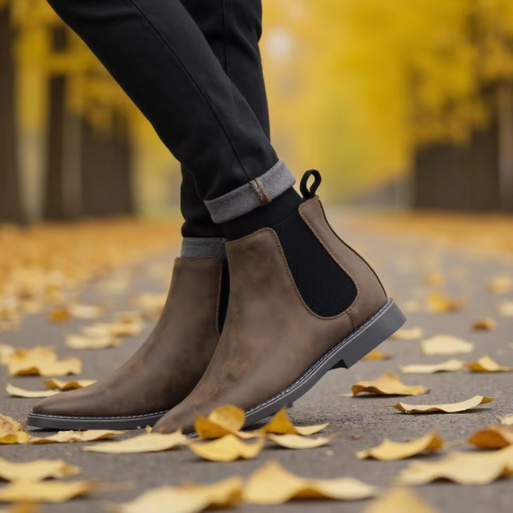 Dinis - Botines Chelsea de Cuero