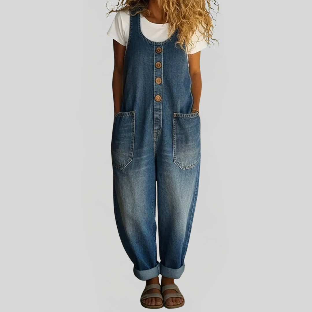 LENNA | MONO DE DENIM DE ALGODÓN VINTAGE