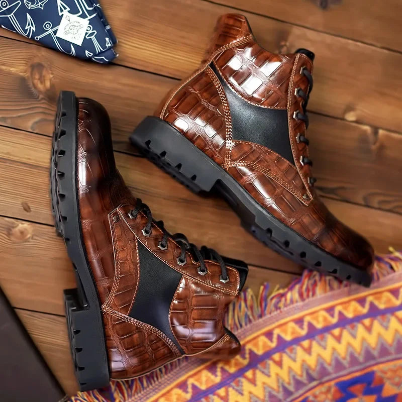 Alfonso - Botas de Cuero de Cocodrilo