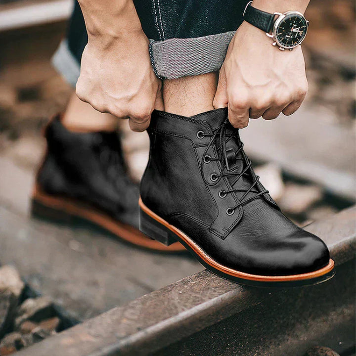 Caio - Botas Retro de Punta Redonda