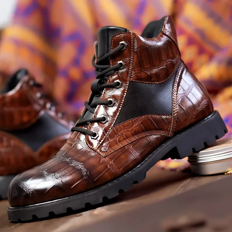 Alfonso - Botas de Cuero de Cocodrilo