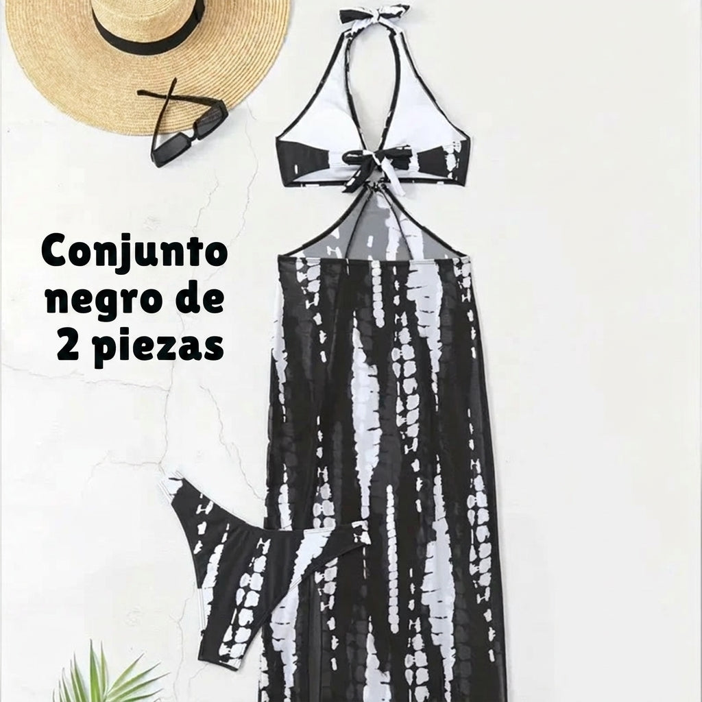 Kiara - Bañador halter tie-dye de 2 piezas