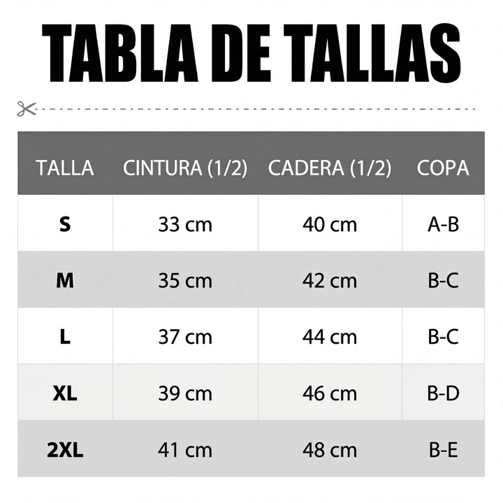 Sara - Bikini con falda de cintura alta y efecto moldeador
