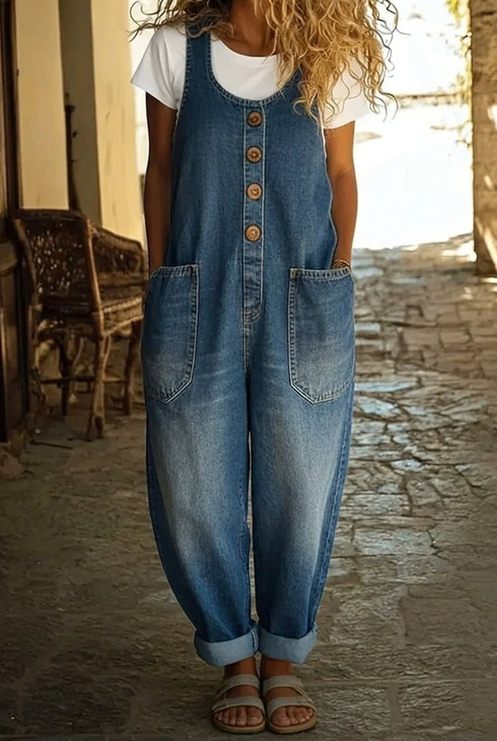 LENNA | MONO DE DENIM DE ALGODÓN VINTAGE