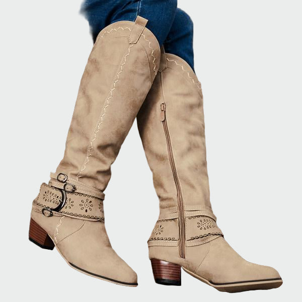 Botas de cowboy de cuero retro