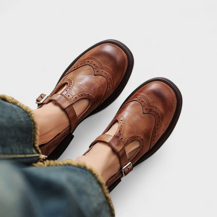 Vela - Zapatos Mary Janes Premium de Cuero