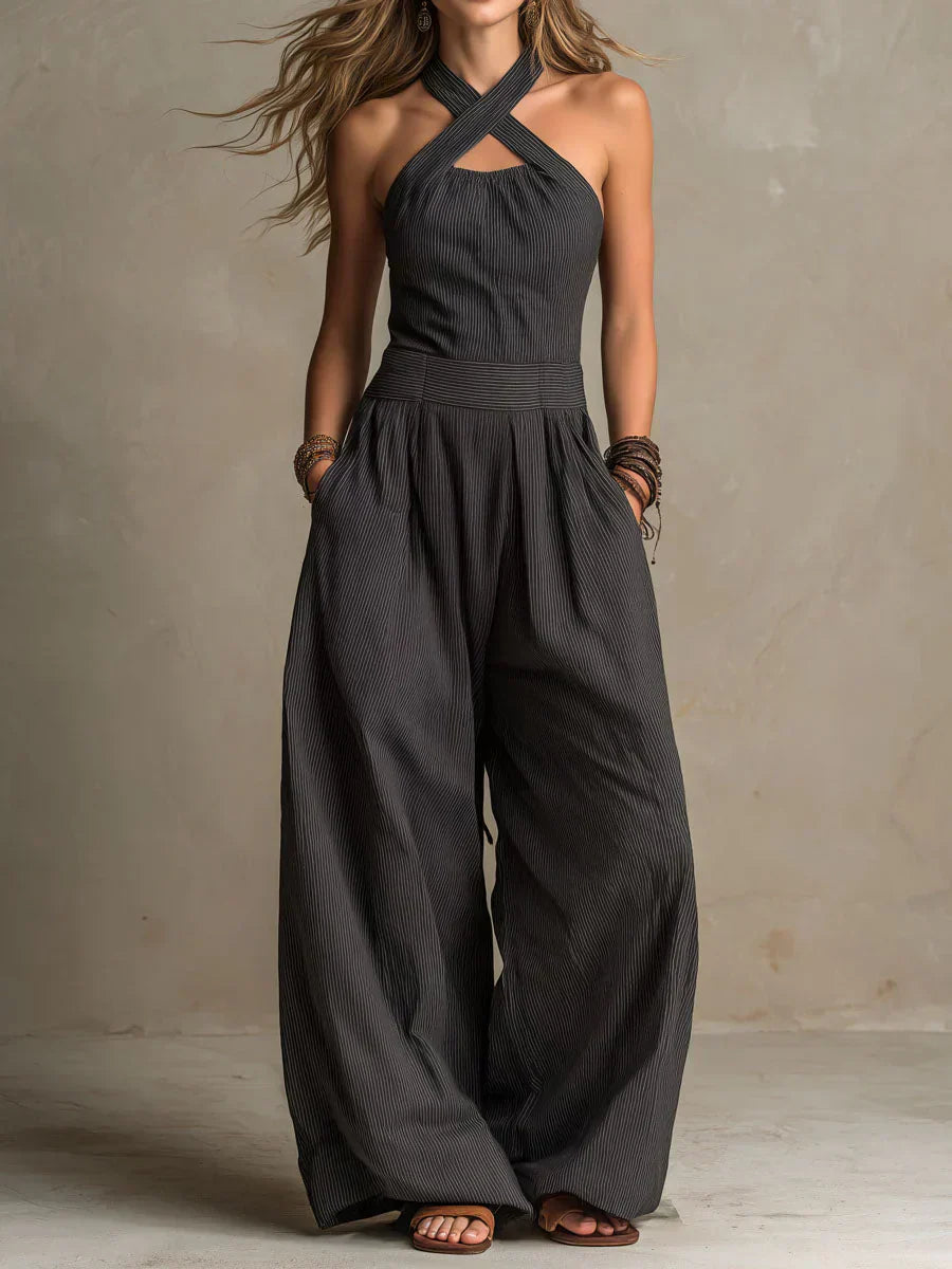Ariadna – Mono Elegante Con Escote Cruzado