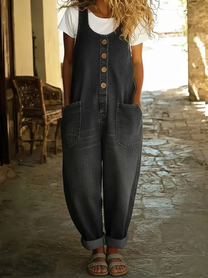 LENNA | MONO DE DENIM DE ALGODÓN VINTAGE