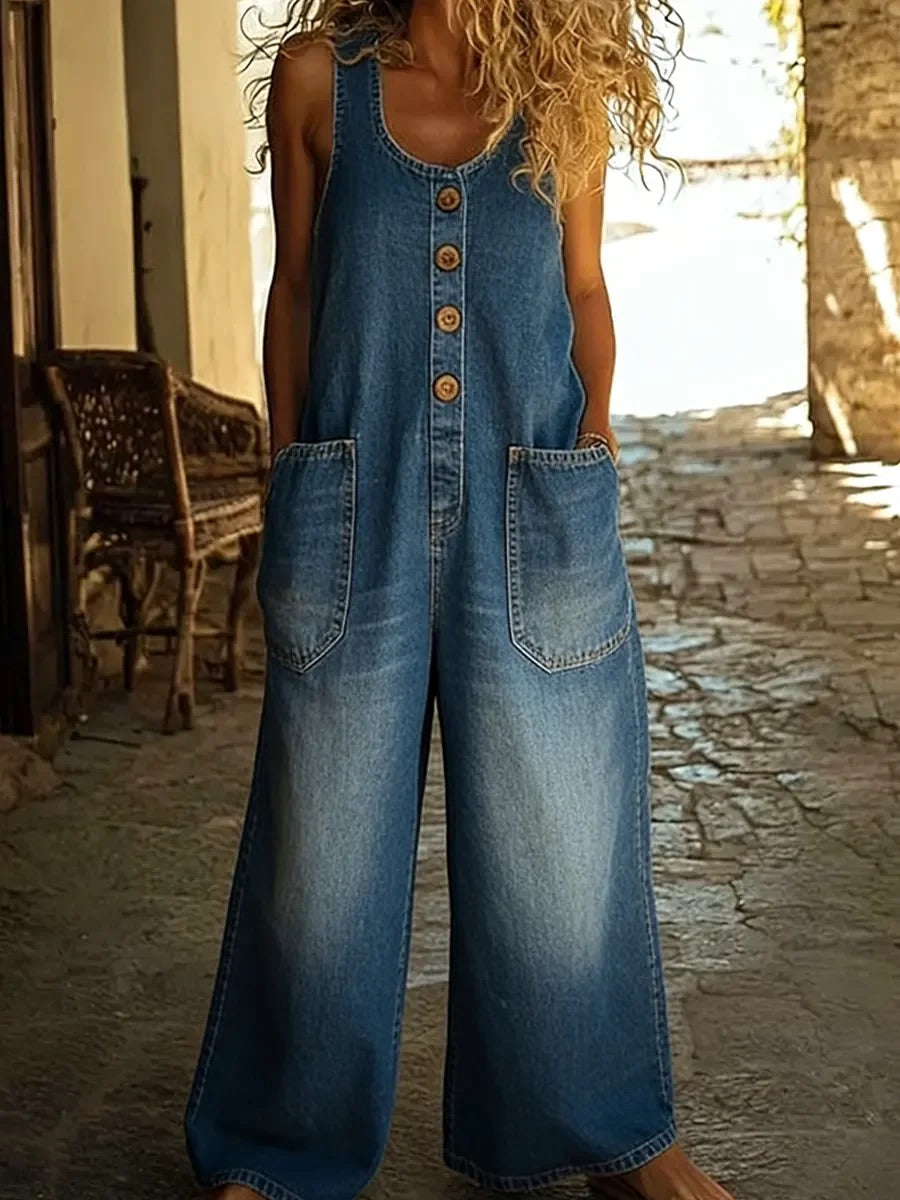 LENNA | MONO DE DENIM DE ALGODÓN VINTAGE