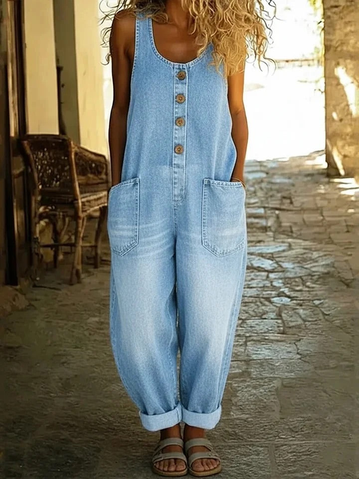 LENNA | MONO DE DENIM DE ALGODÓN VINTAGE