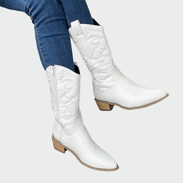 Botines de cowboy metálicos